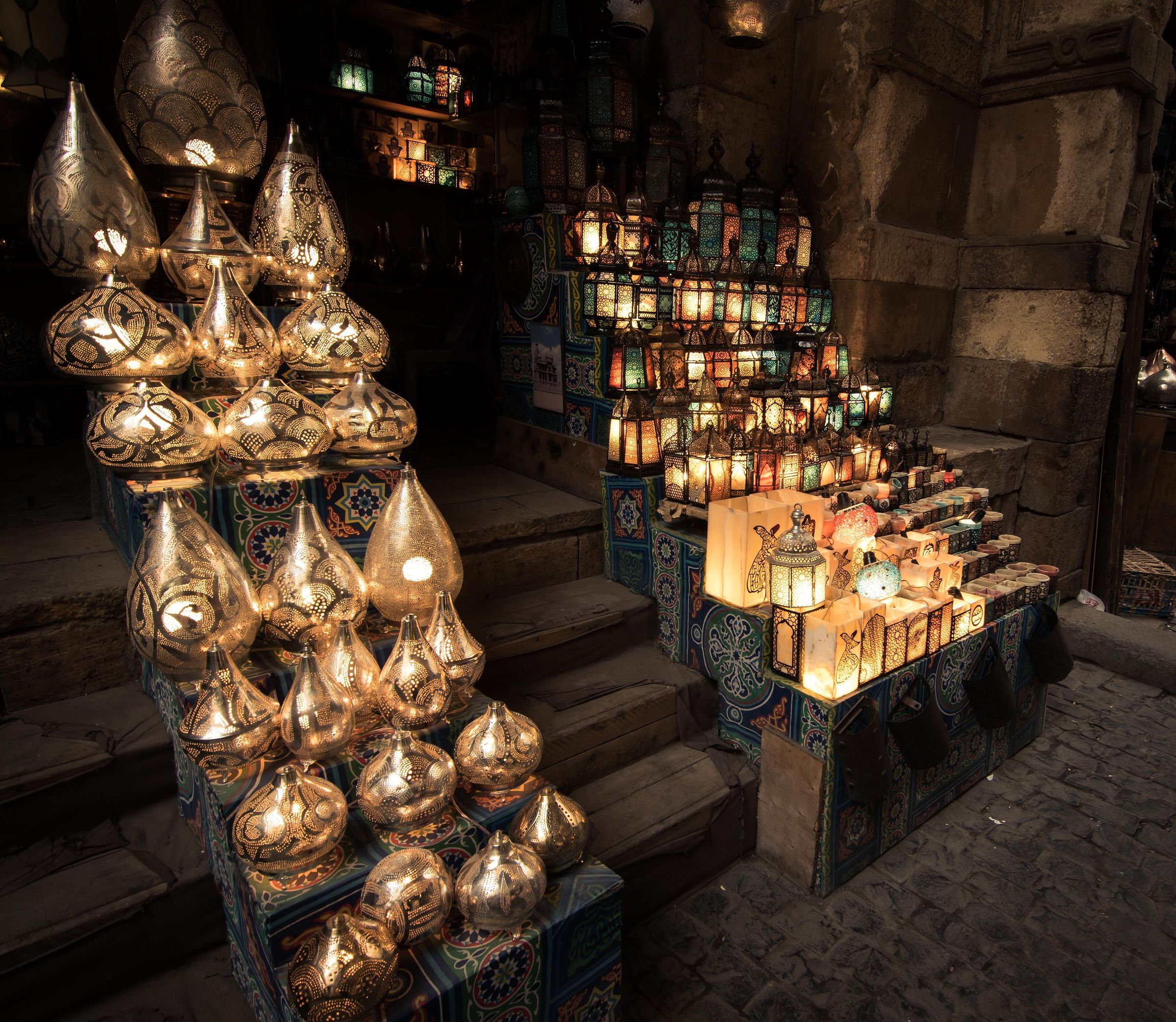 Brass lanterns in Khan el-Khalili
